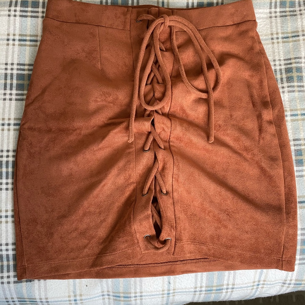 Burnt orange skirt